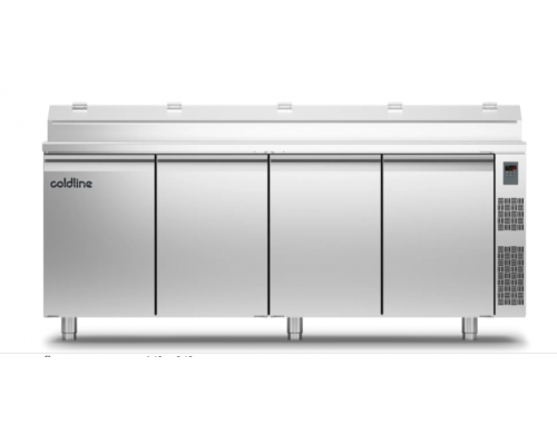Холодильний стіл Prep-station GN1/1 | 4 двері, 599 л, -2°...+8°C, нержавіюча стільниця GN1/6, H 710 мм, під виносний холод | BU HORECA Холодильний стіл Prep-station GN1/1 | 4 двері, 599 л, -2°...+8°C, нержавіюча стільниця GN1/6, H 710 мм, під виносний холод | BU HORECA