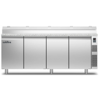Холодильний стіл Prep-station GN1/1 | 4 двері, 649 л, -2°...+8°C, гранітна стільниця GN1/6, H 760 мм, під виносний холод | BU HORECA