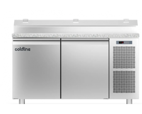Холодильний стіл Prep-station EN60x40 | 2 двері, 421 л, -2°...+8°C, гранітна стільниця GN1/3, H 760 мм | BU HORECA