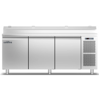 Холодильний стіл Prep-station EN60x40 | 3 двері, 607 л, -2°...+8°C, нержавіюча стільниця GN1/6, H 710 мм | BU HORECA