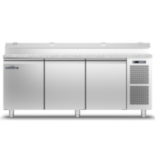 Холодильний стіл Prep-station EN60x40 | 3 двері, 607 л, -2°...+8°C, гранітна стільниця GN1/6, H 710 мм | BU HORECA
