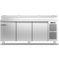 Холодильний стіл Prep-station EN60x40 | 3 двері, 658 л, -2°...+8°C, нержавіюча стільниця GN1/6, H 760 мм | BU HORECA