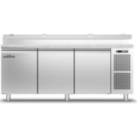 Холодильный стол Prep-station EN60x40 3 двери, 658 л, -2°...+8°C, гранитная столешница GN1/6, H 760 мм | BU HORECA