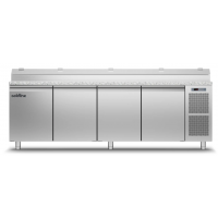Холодильний стіл Prep-station EN60x40 | 4 двері, 894 л, -2°...+8°C, гранітна стільниця GN1/6, H 760 мм | BU HORECA