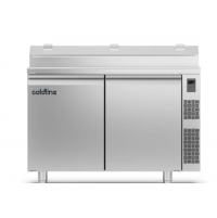 Холодильний стіл Prep-station EN60x40 | 2 двері, 389 л, -2°...+8°C, нержавіюча стільниця GN1/3, H 710 мм, під виносний холод | BU HORECA