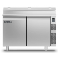 Холодильний стіл Prep-station EN60x40 | 2 двері, 389 л, -2°...+8°C, нержавіюча стільниця GN1/6, H 710 мм, під виносний холод | BU HORECA