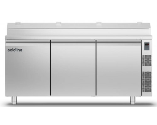 Холодильный стол Prep-station EN60x40 3 двери, 607 л, -2°...+8°C, нержавеющая столешница GN1/3, H 710 мм, под выносной холод | BU HORECA Холодильный стол Prep-station EN60x40 3 двери, 607 л, -2°...+8°C, нержавеющая столешница GN1/3, H 710 мм, под выносной холод | BU HORECA