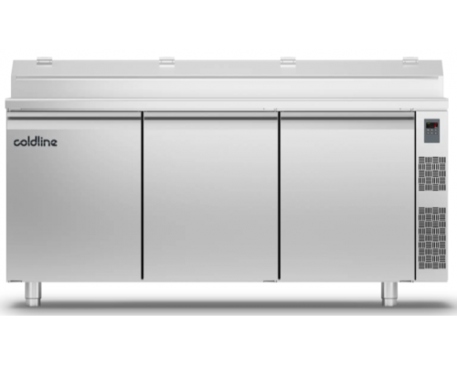 Холодильный стол Prep-station EN60x40 3 двери, 658 л, -2°...+8°C, нержавеющая столешница GN1/3, H 760 мм, под выносной холод | BU HORECA Холодильный стол Prep-station EN60x40 3 двери, 658 л, -2°...+8°C, нержавеющая столешница GN1/3, H 760 мм, под выносной холод | BU HORECA