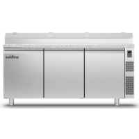 Холодильний стіл Prep-station EN60x40 | 3 двері, 658 л, -2°...+8°C, гранітна стільниця GN1/3, H 760 мм, під виносний холод | BU HORECA
