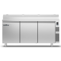Холодильный стол Prep-station EN60x40 3 двери, 607 л, -2°...+8°C, нержавеющая столешница GN1/6, H 710 мм, под выносной холод | BU HORECA