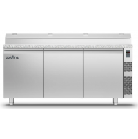 Холодильный стол Prep-station EN60x40 3 двери, 607 л, -2°...+8°C, гранитная столешница GN1/6, H 710 мм, под выносной холод | BU HORECA