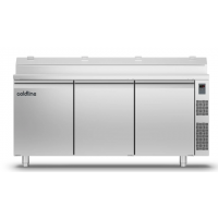 Холодильний стіл Prep-station EN60x40 | 3 двері, 658 л, -2°...+8°C, нержавіюча стільниця GN1/6, H 760 мм, під виносний холод | BU HORECA