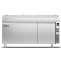 Холодильний стіл Prep-station EN60x40 | 3 двері, 658 л, -2°...+8°C, гранітна стільниця GN1/3, H 760 мм, під виносний холод | BU HORECA