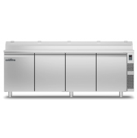 Холодильний стіл Prep-station EN60x40 | 4 двері, 825 л, -2°...+8°C, нержавіюча стільниця GN1/3, H 710 мм, під виносний холод | BU HORECA