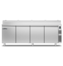 Холодильный стол Prep-station EN60x40 4 дверь, 825 л, -2°...+8°C, нержавеющая столешница GN1/3, H 710 мм, под выносной холод | BU HORECA