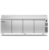 Холодильний стіл Prep-station EN60x40 | 4 двері, 894 л, -2°...+8°C, гранітна стільниця GN1/3, H 760 мм, під виносний холод | BU HORECA