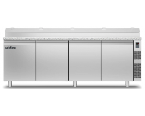 Холодильный стол Prep-station EN60x40 4 двери, 825 л, -2°...+8°C, гранитная столешница GN1/6, H 710 мм, под выносной холод | BU HORECA Холодильный стол Prep-station EN60x40 4 двери, 825 л, -2°...+8°C, гранитная столешница GN1/6, H 710 мм, под выносной холод | BU HORECA