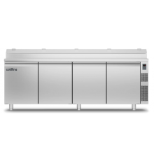 Холодильный стол Prep-station EN60x40 4 двери, 825 л, -2°...+8°C, нержавеющая столешница GN1/6, H 710 мм, под выносной холод | BU HORECA