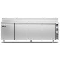 Холодильний стіл Prep-station EN60x40 | 4 двері, 894 л, -2°...+8°C, нержавіюча стільниця GN1/6, H 760 мм, під виносний холод | BU HORECA