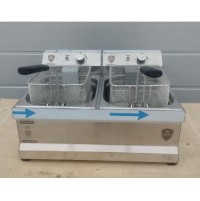 Фритюрница двойная MARS MF-5+5 | 5л+5л, 6.4 кВт, Нержавейка | Купить в BU HORECA