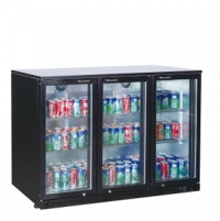 Холодильна шафа Gooder BBT350H | 320 л, Чорний, Скляні Двері | BU HORECA