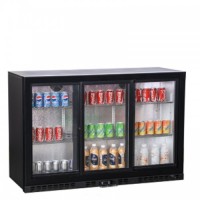 Холодильна шафа Gooder BBT350S | 320 л, Чорний, Скляні Розсувні Двері | BU HORECA