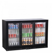 Холодильна шафа Gooder BBT350S | 320 л, Чорний, Скляні Розсувні Двері | BU HORECA